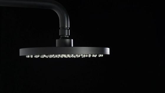 Kingze ceiling shower mixer set bathroom black in wall mounted faucet column rainfall mixer bar shower heads