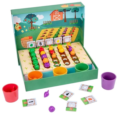 Simulate Farm Kids Wooden Toys Fruits Vegetables Harvest Grow Toys